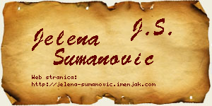 Jelena Šumanović vizit kartica